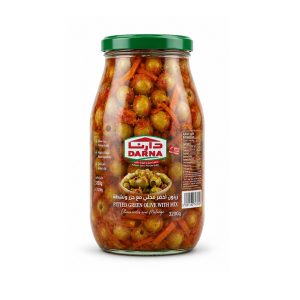 darna green olives pitted with carrots & pepper 3200g *4 pcs